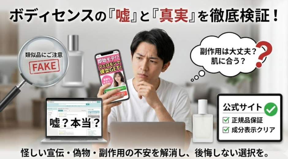 【偽物注意】ボディセンスは嘘？怪しい噂の真相を購入前に知る！