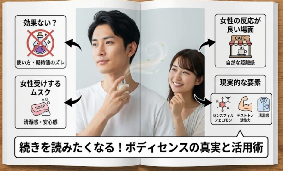 ボディセンスの効果は本当？女性の反応とモテるモテないの現実徹底
